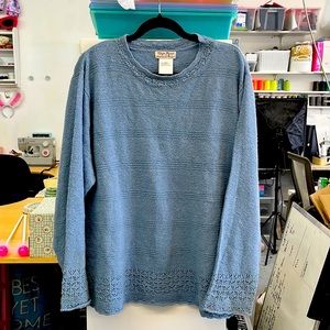 oversized comfy pale blue sweater